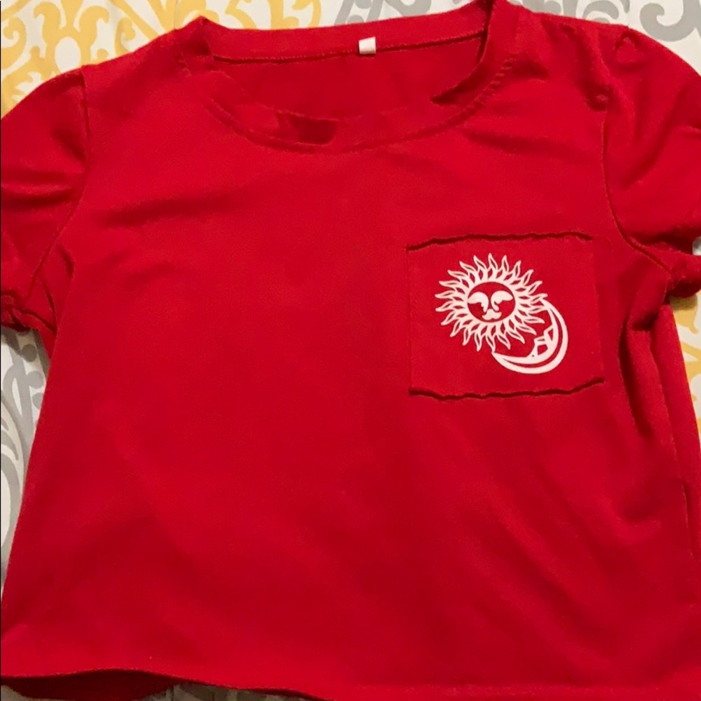 A cropped T-shirt